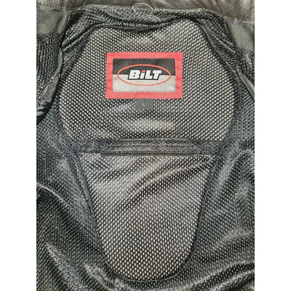 Bilt Women's Leather Padded Biker Motorcycle Jacket Size Large - Picture 12 of 16